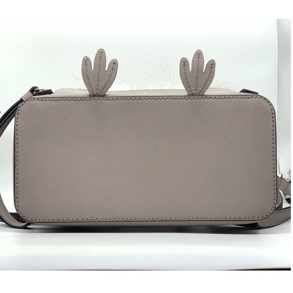 KATE SPADE LEATHER OWL TOMI STAR BRIGHT BACKPACK BAG IN CITYSCAPE/GREY